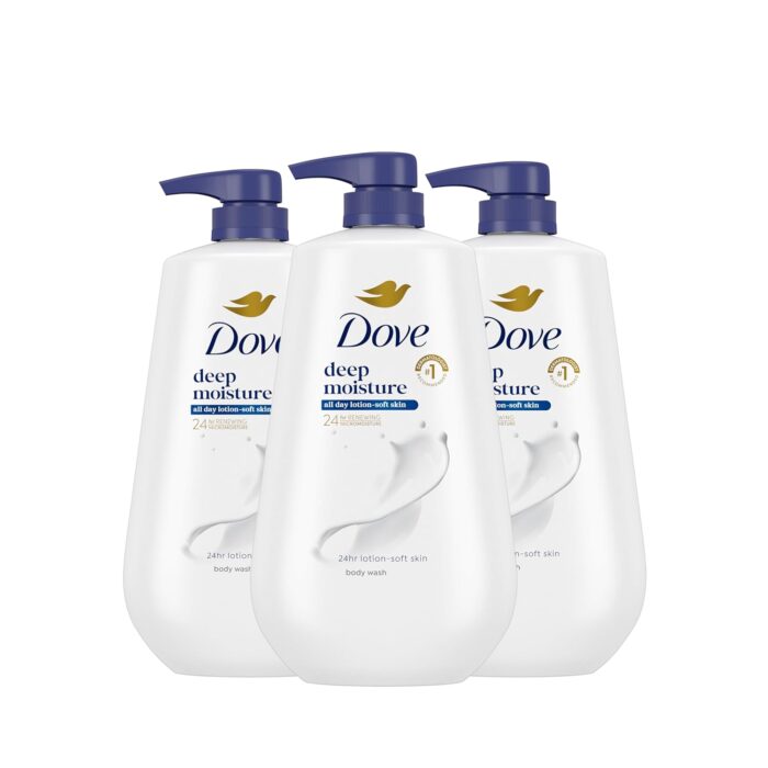 Dove Deep Moisture Body Wash with Pump – 30.6 oz Bottles (Pack of 3)